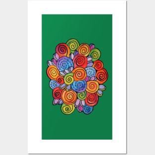 Rainbow Explosion Shells Posters and Art